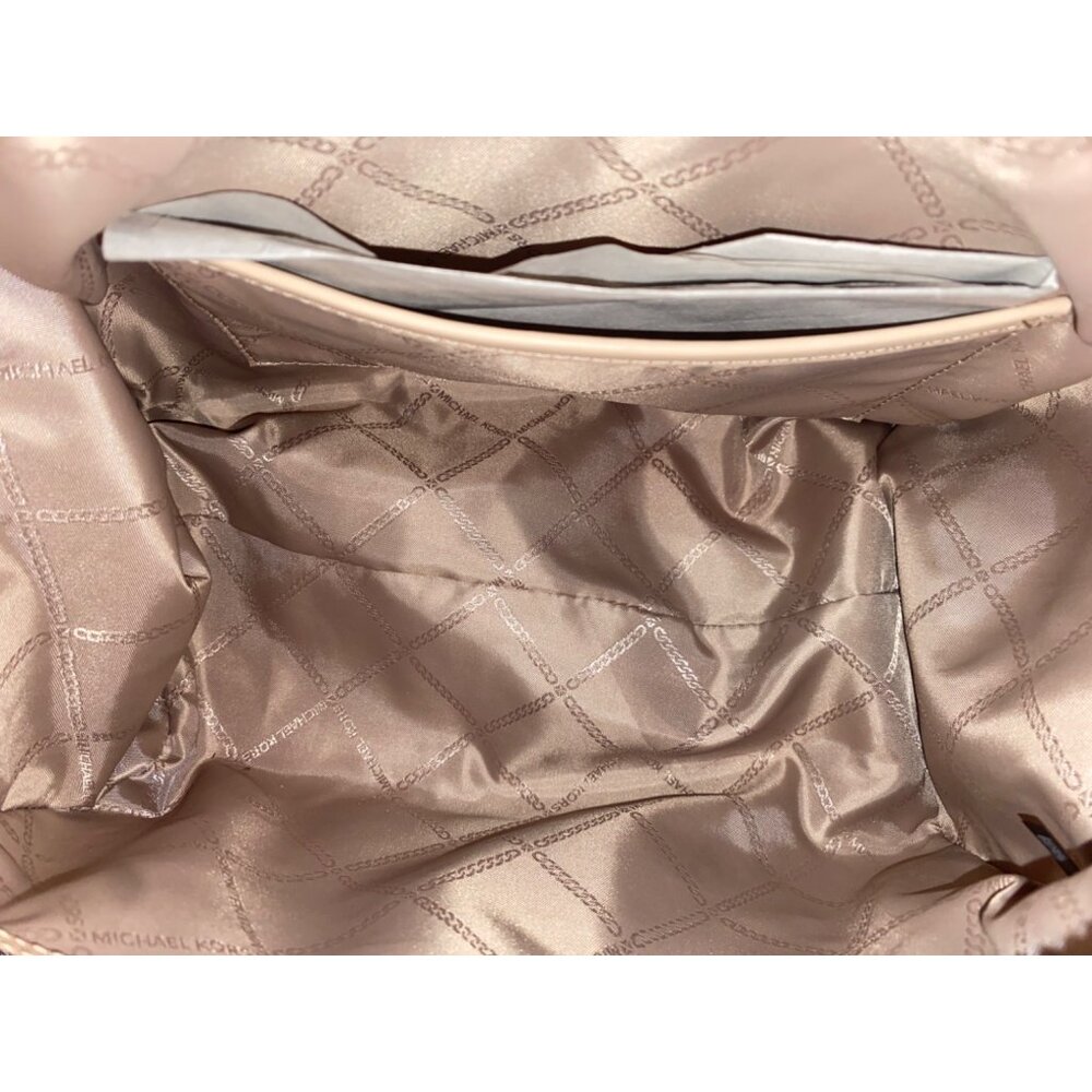 Michael Michael Kors Grayson Logo Embossed Medium Satchel Bag ROSE Gold NWD - Picture 4 of 5